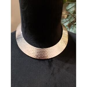 Womens Fashion Hammered Brass Egyptian Style Torque Choker Necklace Jewelry